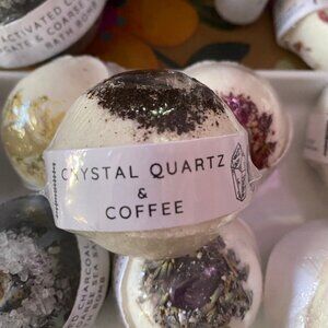 [Rage Gems] SALE Bath Bomb -- Crystal Quartz & Coffee